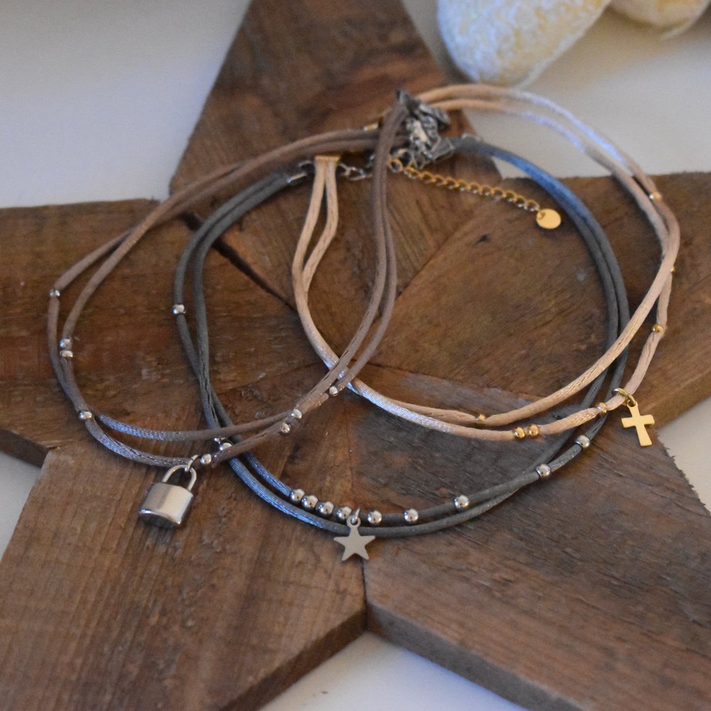 Grace | Collier double rang breloque au choix (Argenté ou Doré)