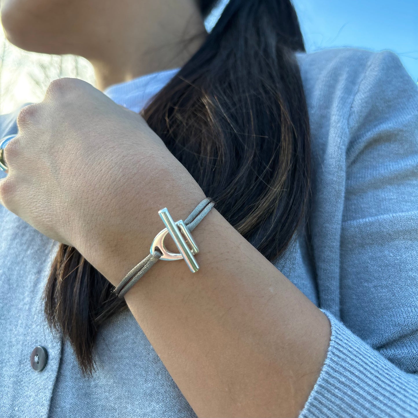 Blanche | Bracelet "Étrier"
